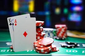 Live blackjack dealer and table setup at jebol4d studio